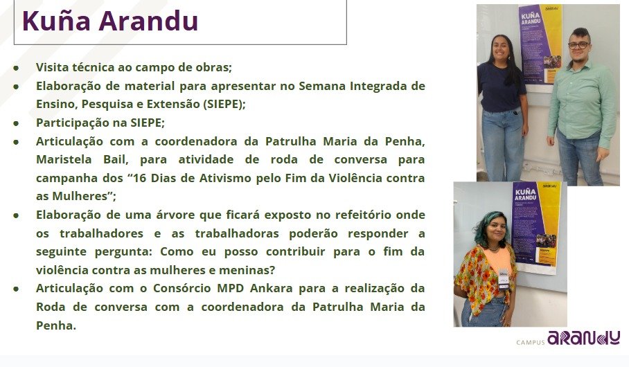 Atividades de novembro 2025